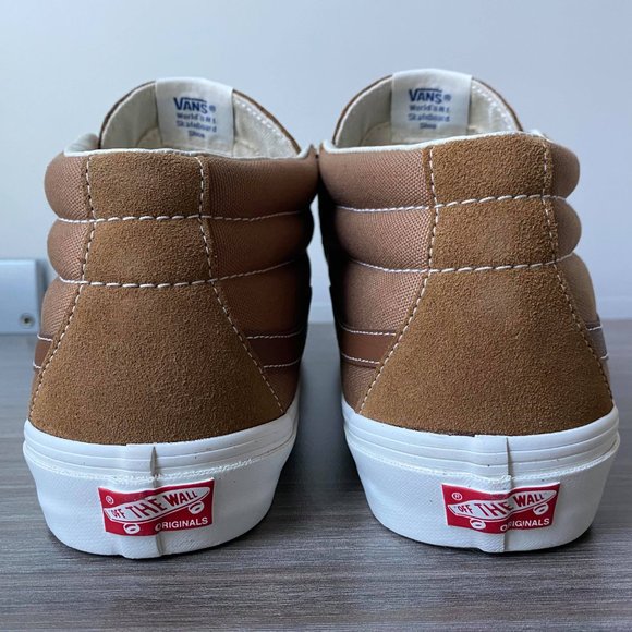 Vans Vault Og SK8 LX Mid Skate Shoes Men's Tobacco Brown - Picture 9 of 14